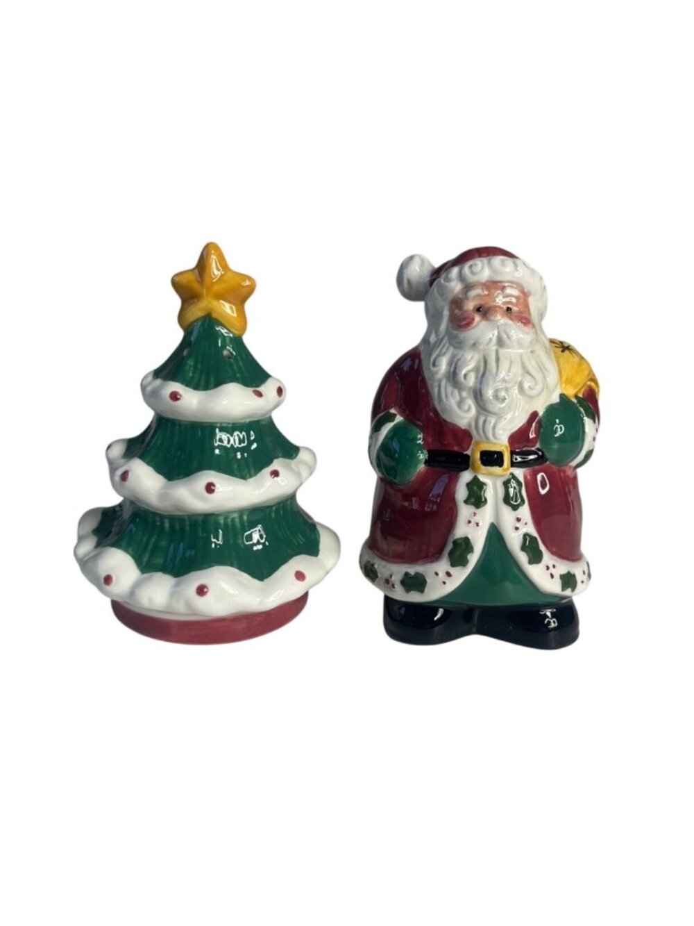 Santa Christmas Tree Salt & Pepper Shaker Set